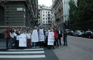 Picket in Milan