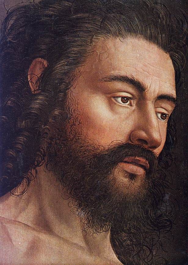 Ghent Altarpiece close up of Adam Image public domain