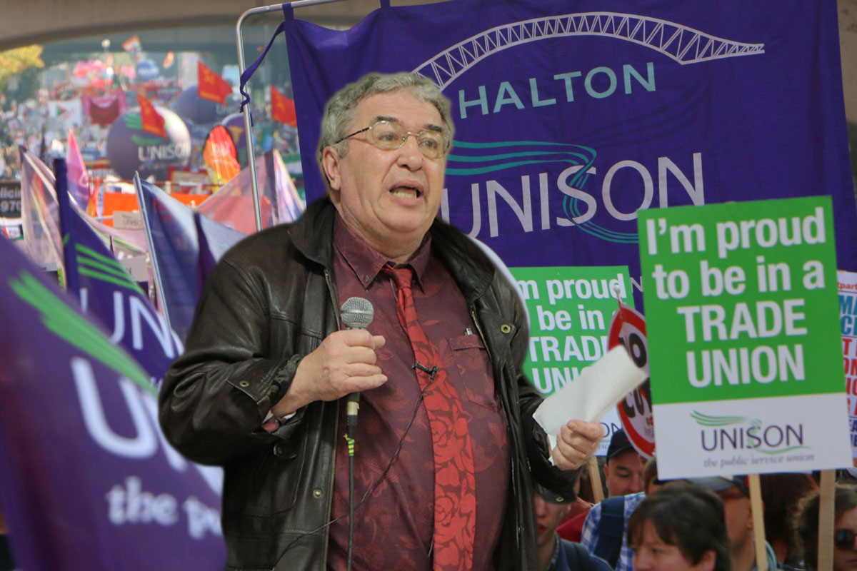 Paul Holmes Unison banners Image Socialist Appeal