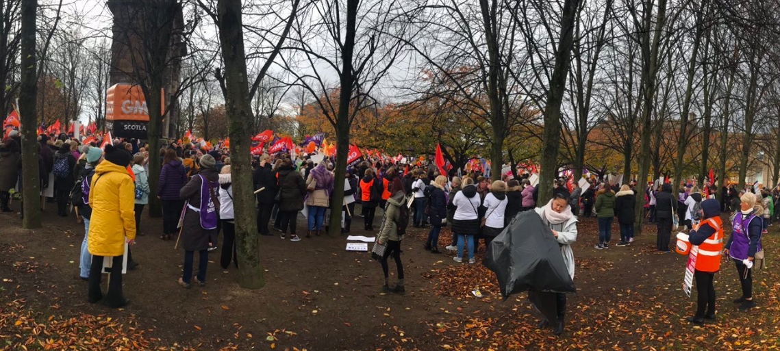 Glasgow council workers strike Image fair use