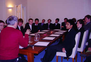 Alan Woods talks to Eton students