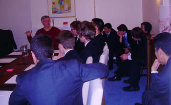 Alan Woods talks to Eton students