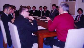 Alan Woods talks to Eton students