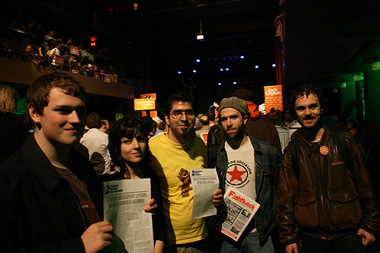 Fightback supporters at Montreal NDP rally