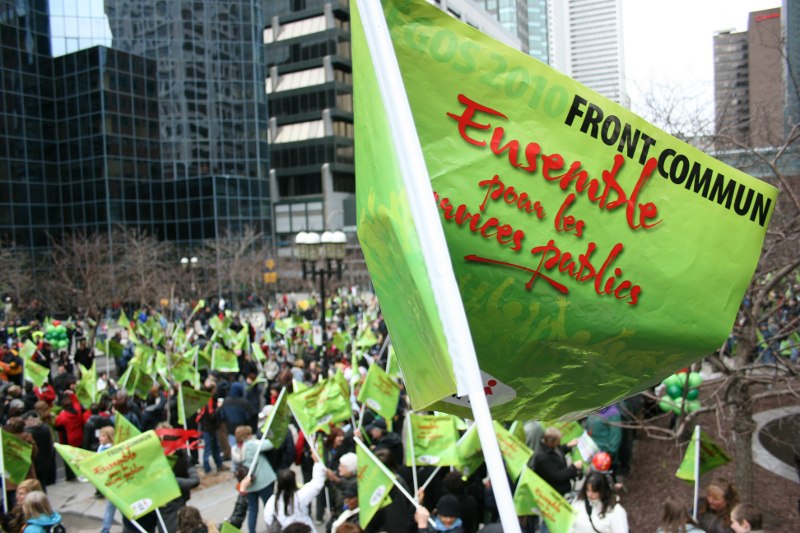 Quebec Common Front: 75,000 workers take to the streets 