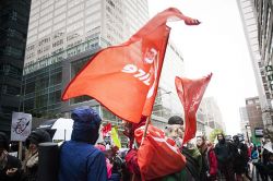 Québec Solidaire Flags Montreal 2015-Mathieu Cote