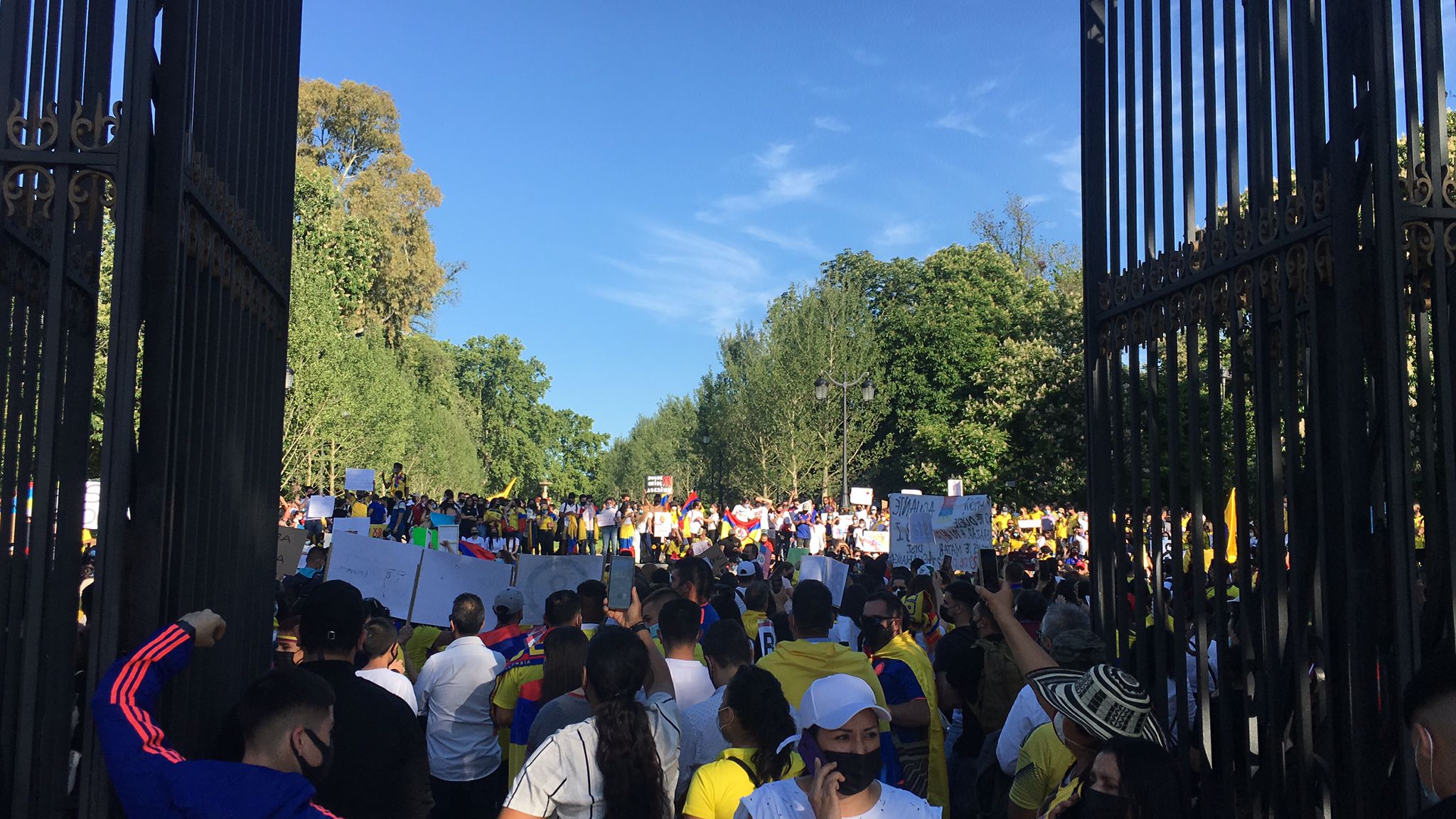 Madrid Colombia protests 1