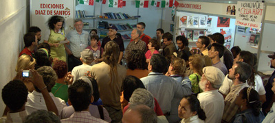 Ida reading message from Argentina