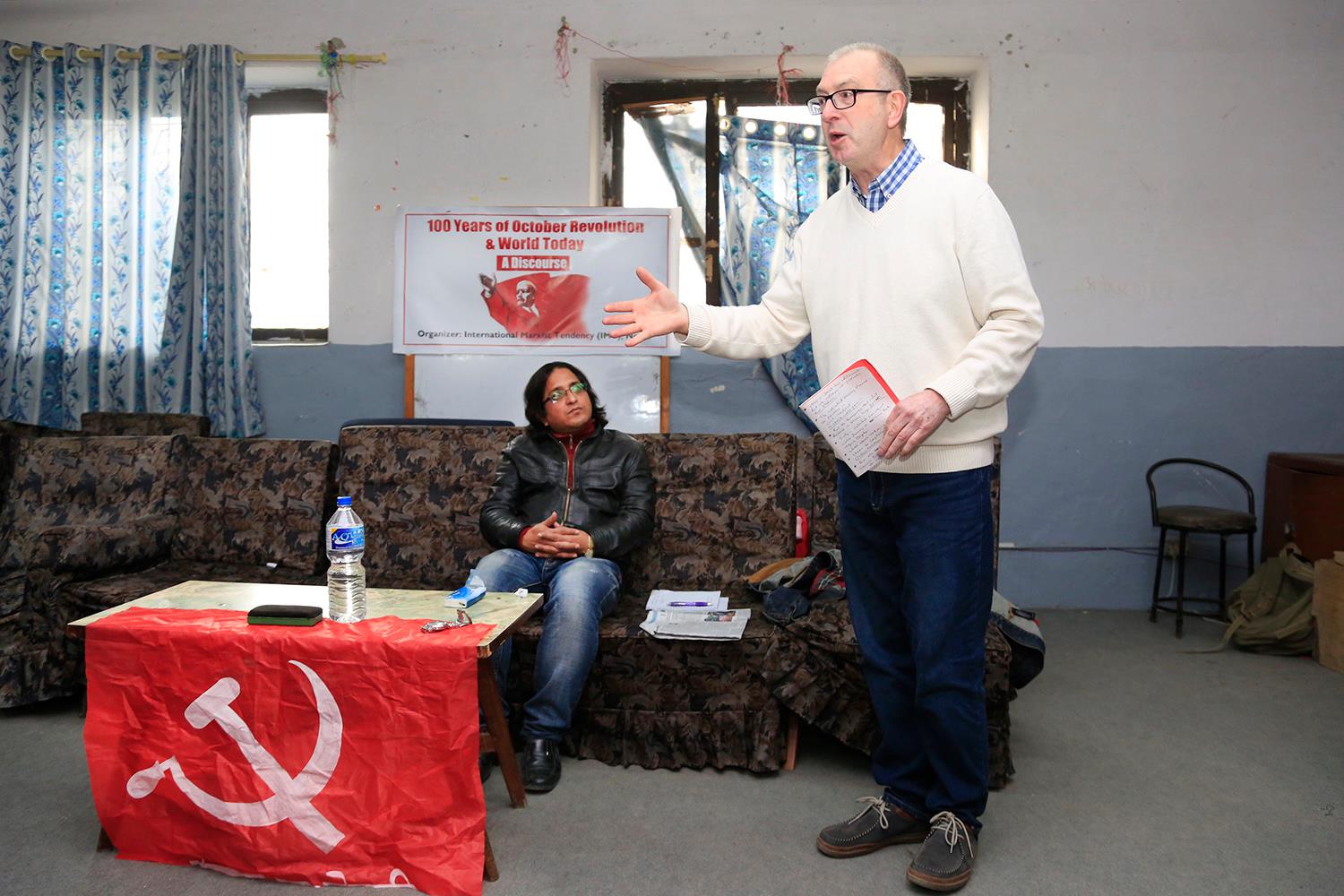 Comrade Rob speaking about October 1917 Image own work