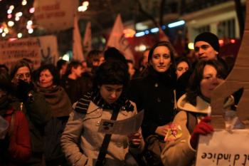 On January 29, students and teaching staff joined in the national strike that had an estimated 2.5 million French workers marching in the major cities. Photo by yupa on Flickr.