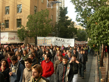 Demonstration in Athens on December 18, 2008 (Photo by solidnet_photos on flickr)