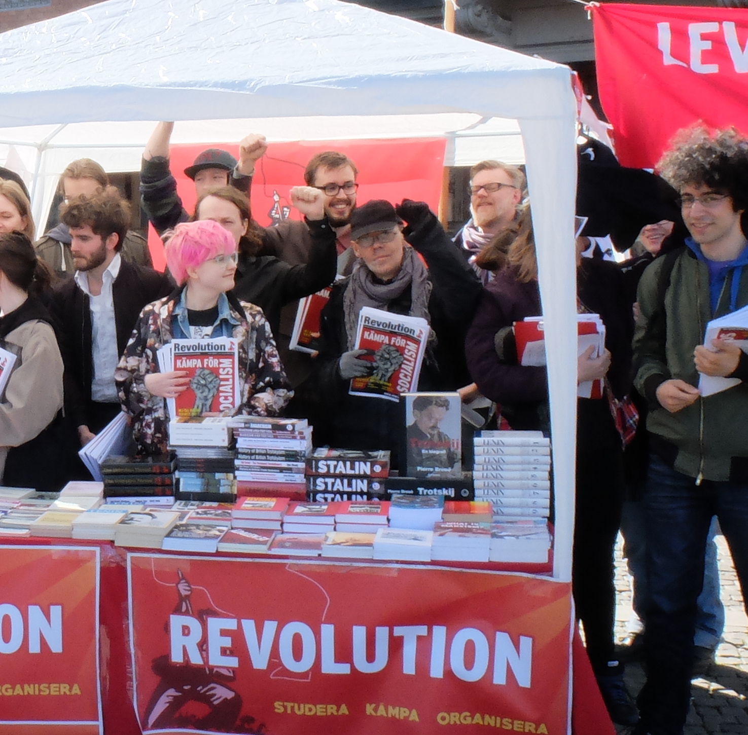 Martin with comrades on 1 May 2017