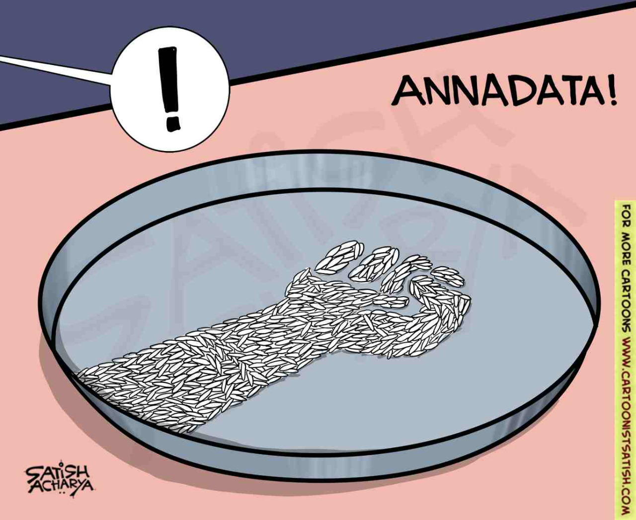 Farmers protest cartoon 2 Image Satish Acharya