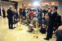 Kerry making a statement to the press. Photo: US Department of State