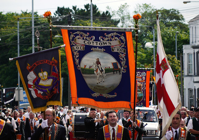 Orangemen parade in Bangor Image Ross