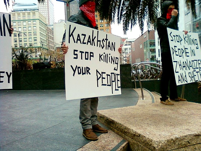 Mangystau Union Square Protest Image Amineshaker