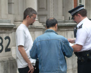 Protest outside Brazilian Embassy in London in support of Cipla and Interfibras workers