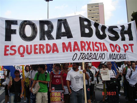 Marxist Left of the PT on recent anti-Bush rally in Sao Paulo