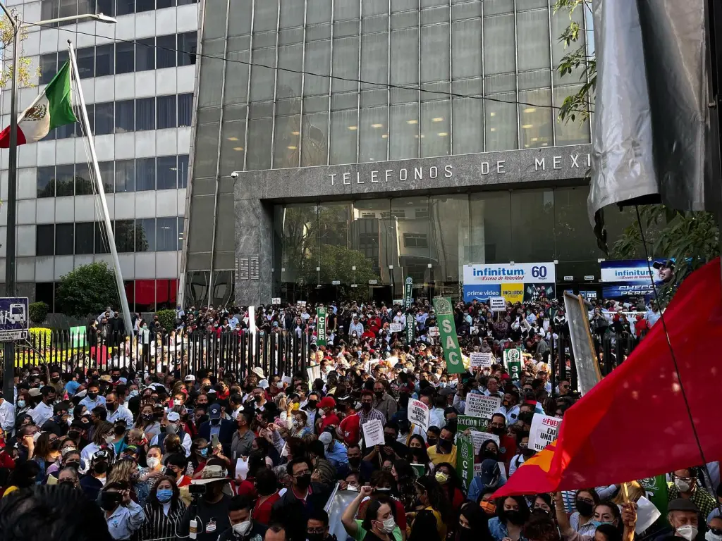 Telmex Strike meeting Image Redes Sociales