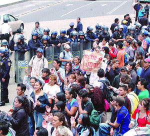 Demonstration of the MENA students' movement