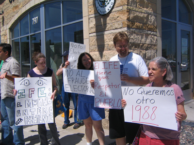 Gathering at the Mexican Consulate