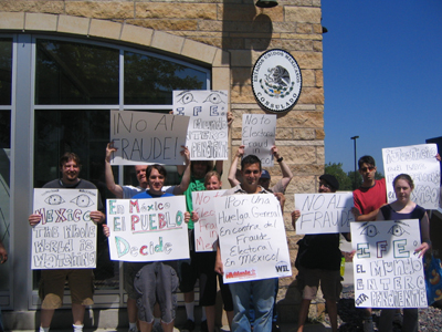 Gathering at the Mexican Consulate