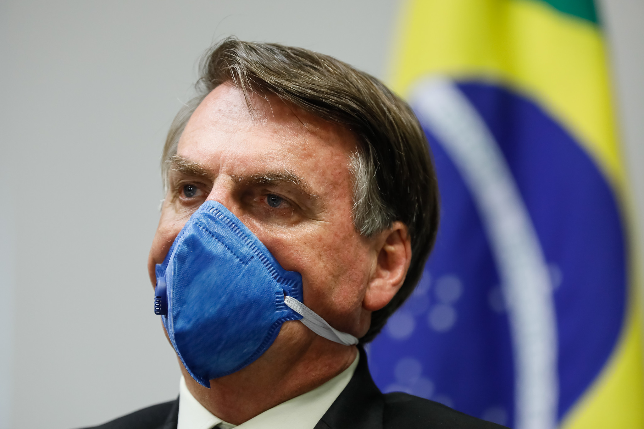 Bolsonaro facemask Image Palácio do Planalto Flickr