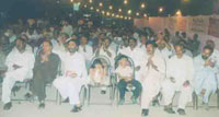 Large PTUDC meeting inside Pakistan Steel Mills commemorating Shaheed Nazeer Abassi