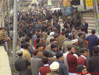 A view of the 9th March road block