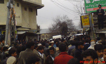 Another view of the 9th March road block