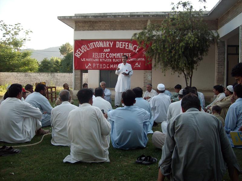 Rangmala camp with the banner of PTUDC Malakand