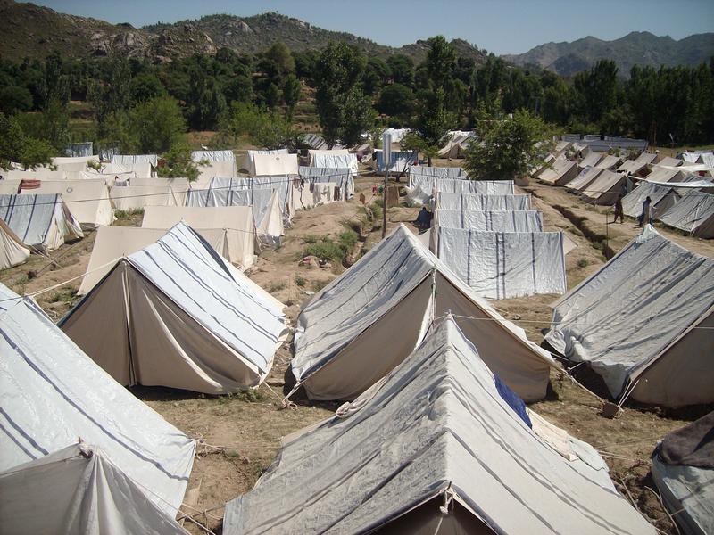 Refugee camp run by the Revolutionary Defence and Relief Committees.