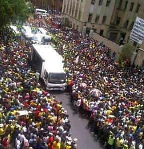 Marchers in Sandton