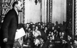 Lenin Addressing Delegates to Comintern