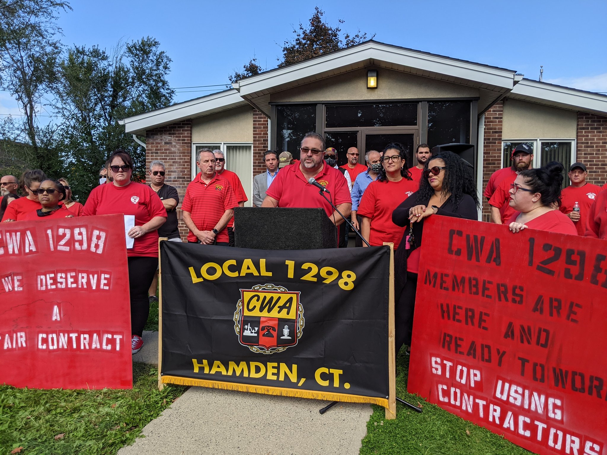 cwa rally Connecticut AFL CIO Twitter