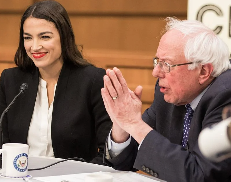 AOC Sanders Image Senate Democrats Wikimedia Commons