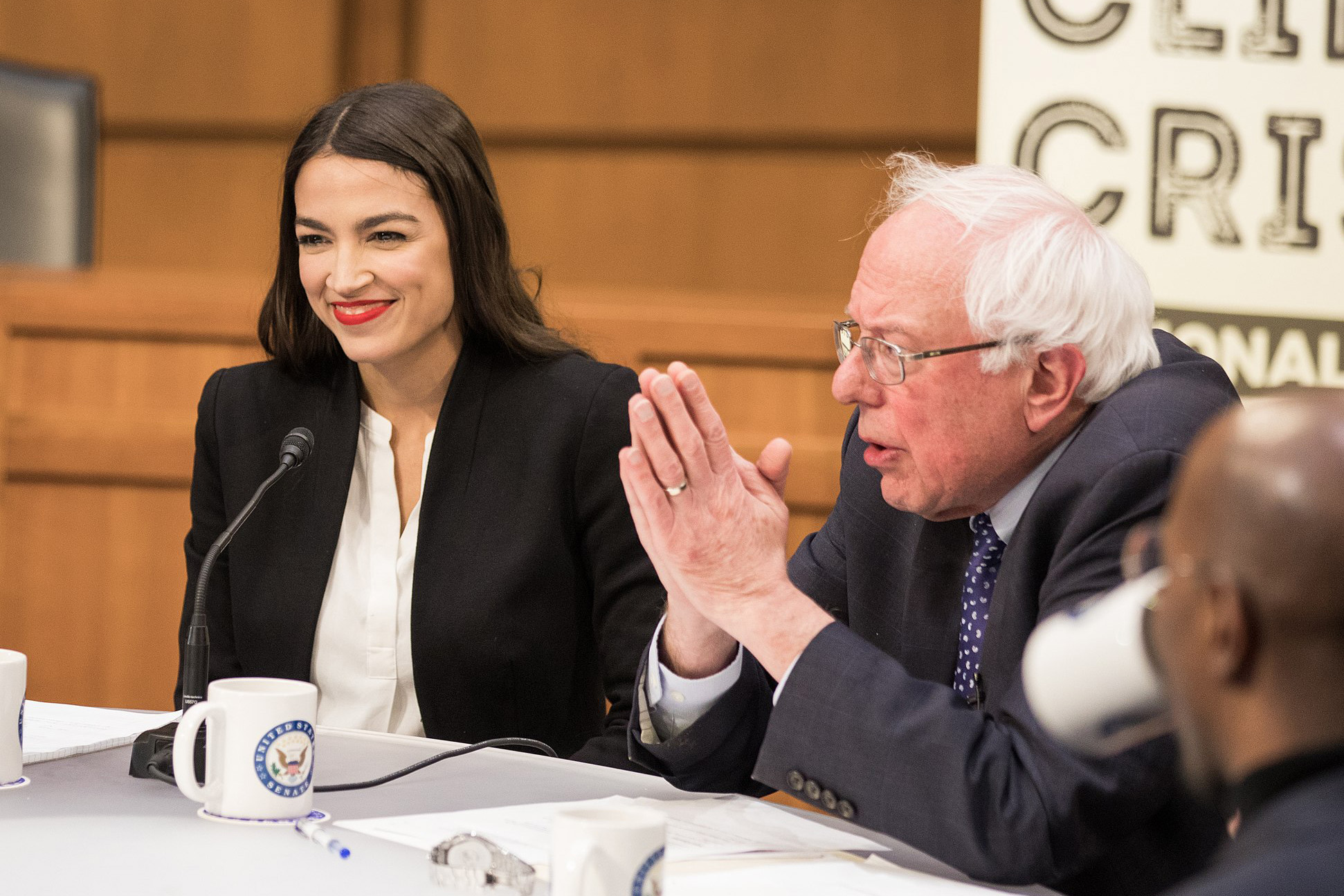 bernie AOC Image Senate Democrats Wikimedia Commons