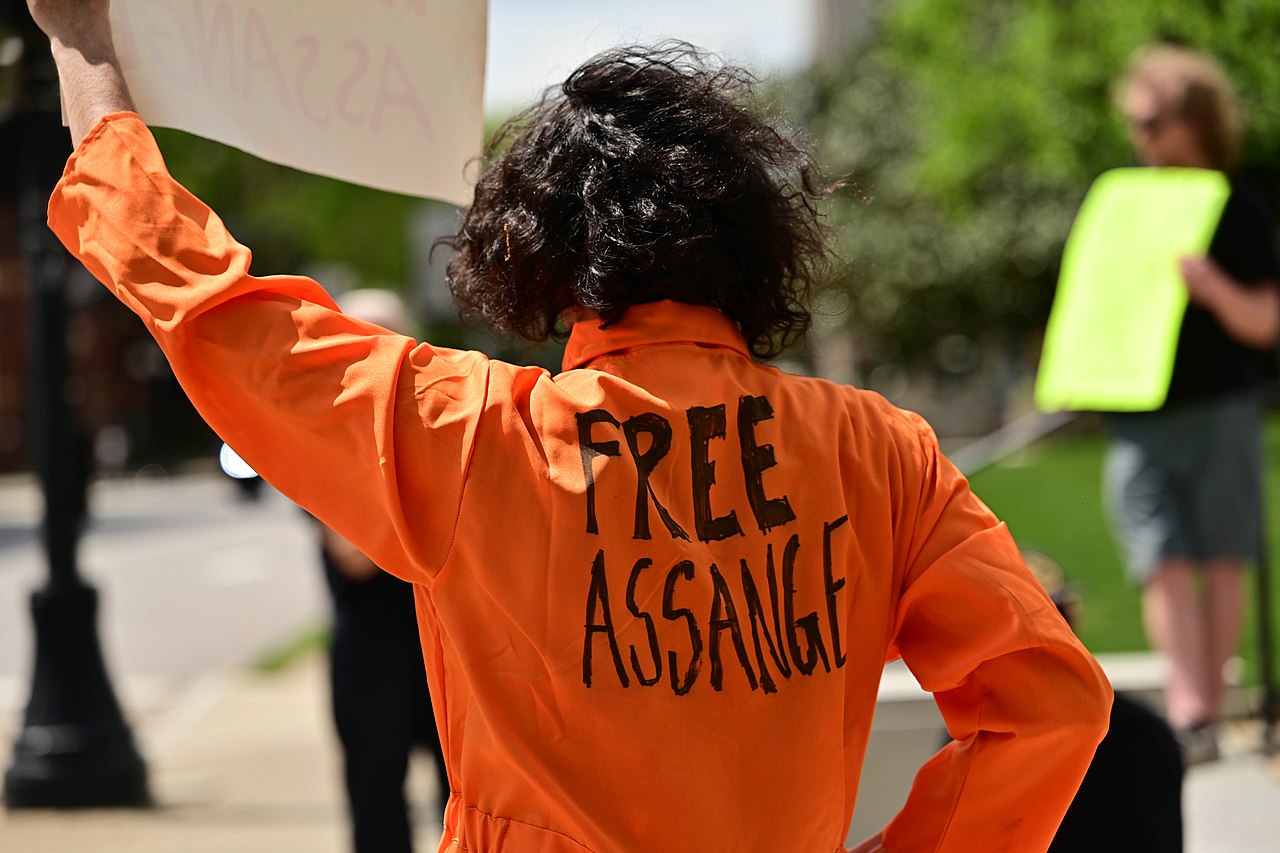 free assange Image Anthony Crider Wikimedia Commons